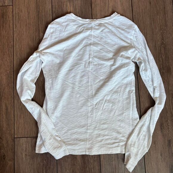 Goldie intimates white pima cotton long sleeve top size small - Picture 6 of 6